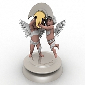 Angels Decoration Statue 3D Model