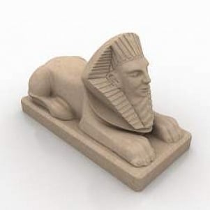 Egyptian Sphinx Statue 3D Model