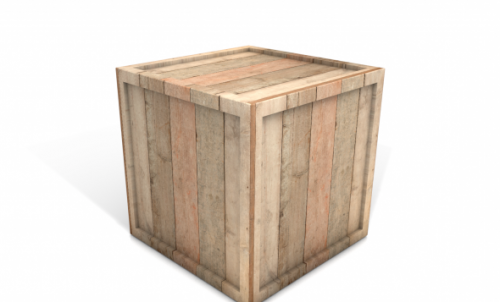 Simple Wooden Box 3d Model