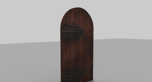 Vintage Medieval Door Free 3d Model