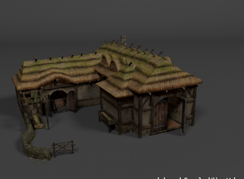 Medieval Farm House Free 3d Model
