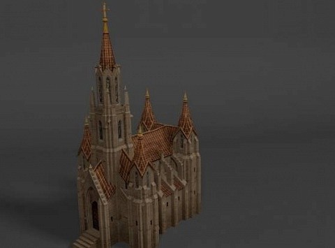 Medieval Church Free 3d Model