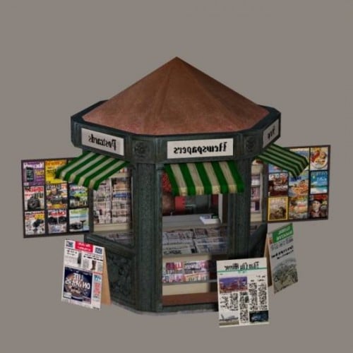 News Stand Free 3d Model