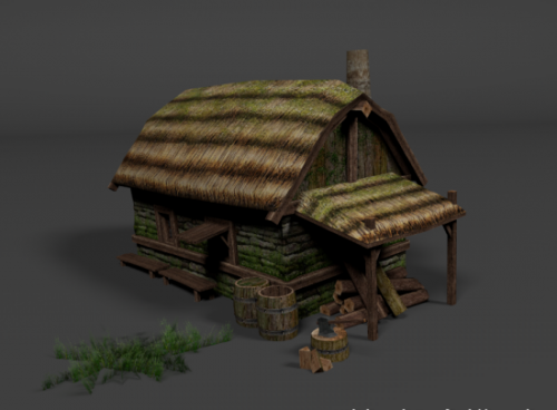 Medieval Hut House 3d Model