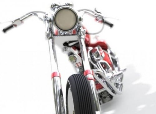 Chopper Bike Harley Davidson 3d Model Free