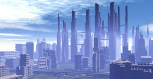 Fantasy City 3d Model Exterior Scene