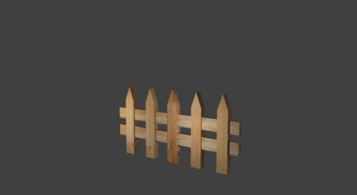 Wooden Fence Free 3d Model