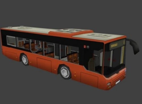 Lowpoly Bus 3d Model