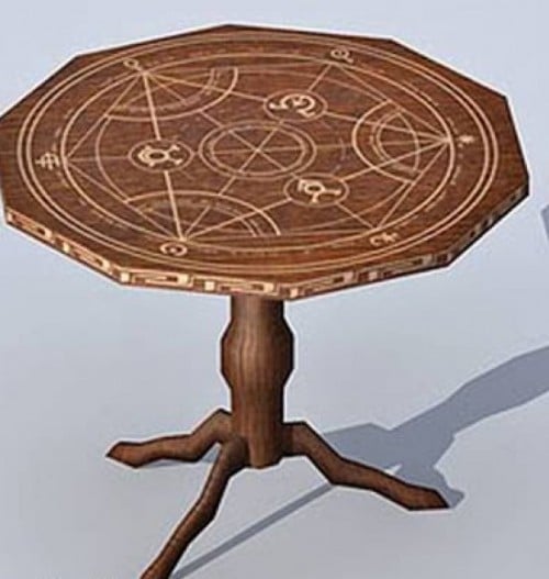 Horoscop Wood Table 3d Model