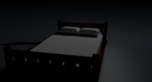 Simple Bed 3d Model
