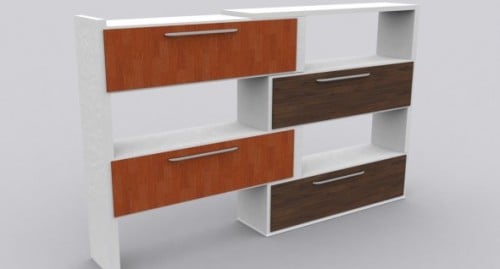 Modern Shelves Furniture 3d Model