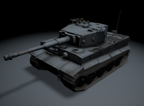 Veteran Tiger Tank Free 3d Model