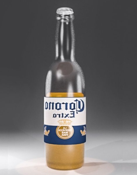 Corona Beer Bottle Free 3d Model