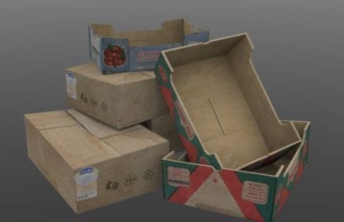 Wooden Ware Boxes Free 3d Model