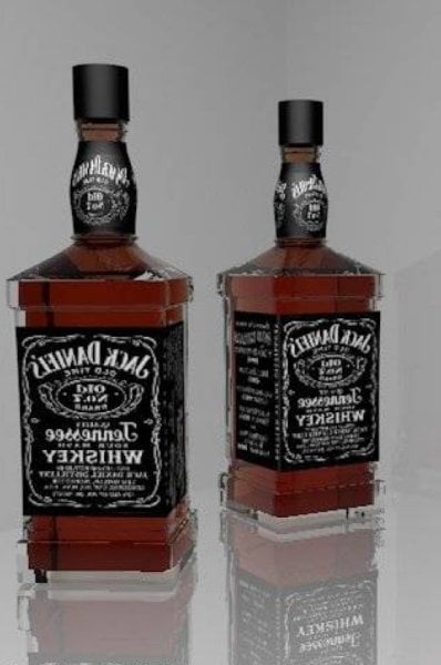 Jack Daniel Wine Bottle Free 3d Model