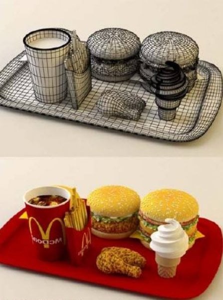McDonalds Food Set 3d Models