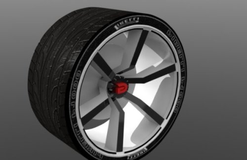Highpoly Car Wheel Free 3d Model