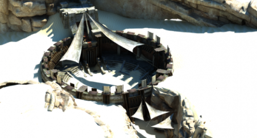 Desert Arena Building Free 3d Model