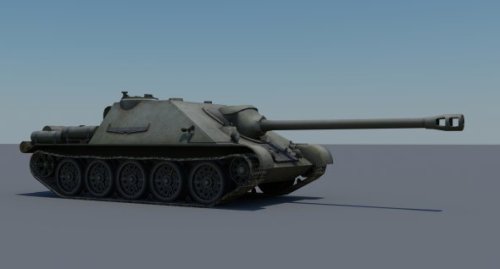 Su-122 Tank 3d Model