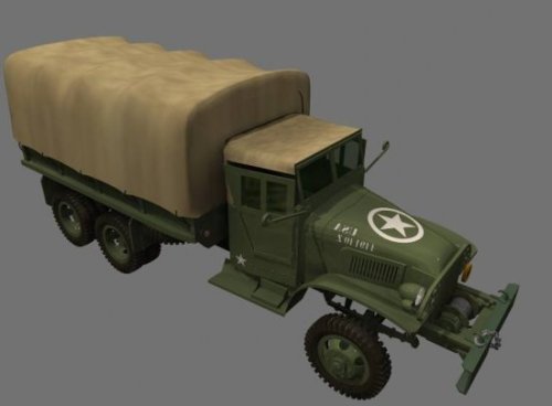 Gmc Army Truck Free 3d Model