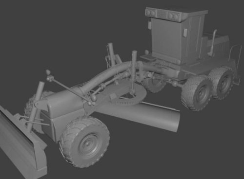 Auto Grader Tractor 3d Model