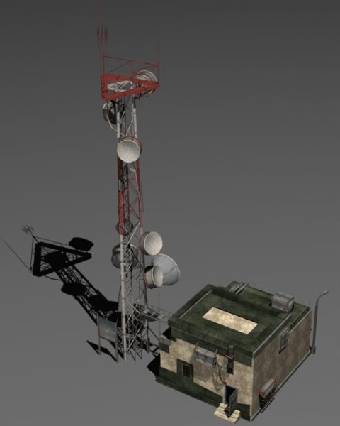 Transmitting Station Building Free 3d Model