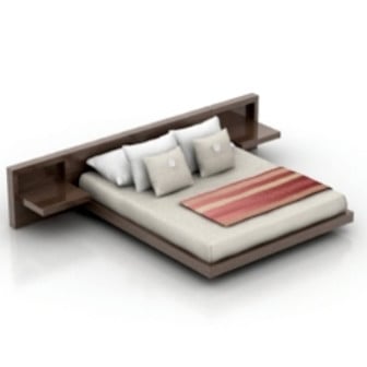 Wood Bed Design 3d Max Model Free