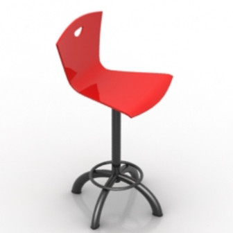 Red Bar Chair Design 3d Max Model