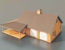 Wooden Residential 3d Max Model