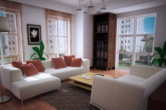 Multi Glass Windows Living Room 3d Max Model