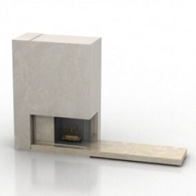 Rectangle Fireplace 3d model