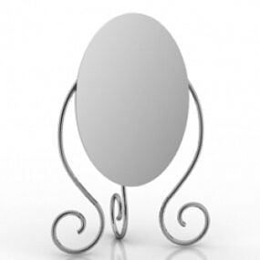 Elipse Mirror Curved Legs 3d model