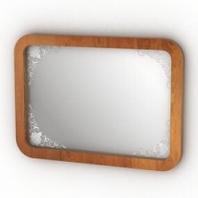 Mirror Wood Frame 3d model