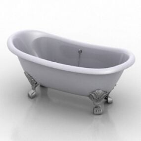 3д модель гладкой ванны