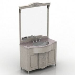 Wash Basin With Mirror 3d model
