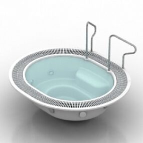 円形浴槽の3Dモデル