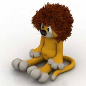 Toy Lion Stuffed 3d model