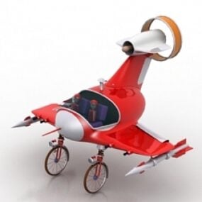 Modello 3d dell'aeroplano giocattolo