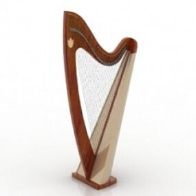 Model 3d Instrumen Harp