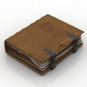 Leather Book 3d model