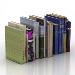 Stos książek Zestaw książek Model 3D