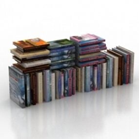 Modello 3d multi-libri