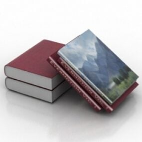 Book Stack With Various Cover 3d model