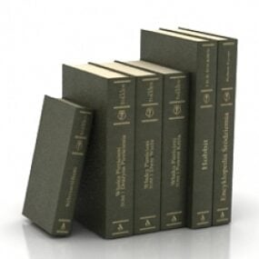 Bøger stak forskellig størrelse 3d-model