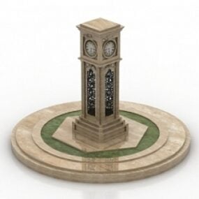 Modello 3d della torre dell'orologio