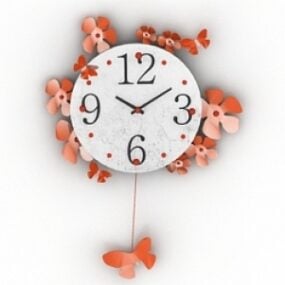 Mô hình đồng hồ hoa 3d