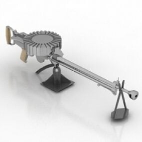Modello 3D della mitragliatrice Lewis