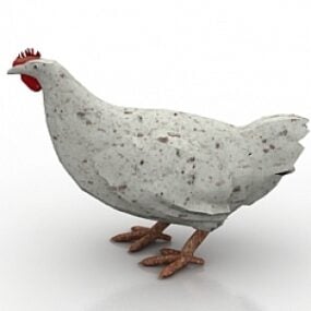 Modello 3d di pollo