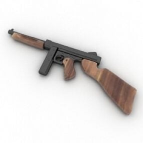 汤普森枪3d模型