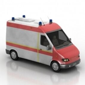 Model Mobil Ambulans 3d